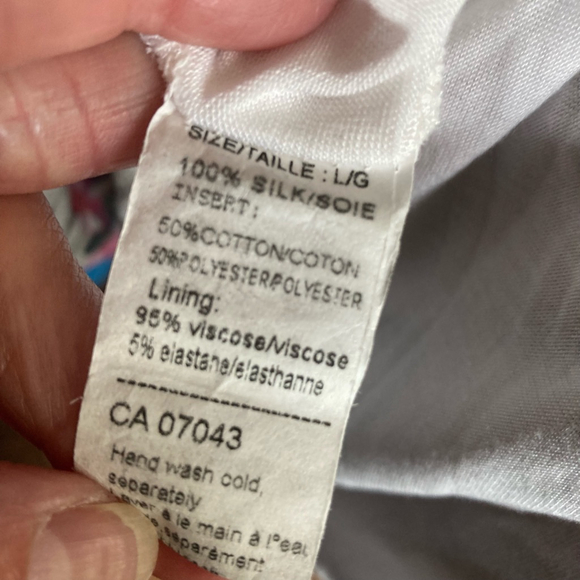 Women's Viola Borghi Floral Sheer Print Sleeveless Top White Size Large - Picture 13 of 13